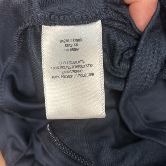 Simply styled by sears cold shoulder style Navy dress size large - Picture 6 of 7